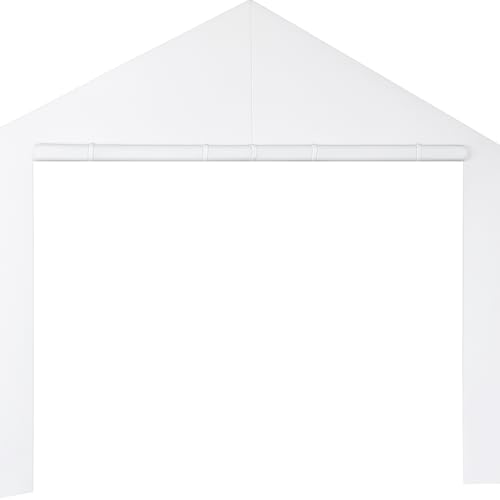 10X20 Canopy Tarp Carport (Front Panel White) - color: Front Panel White