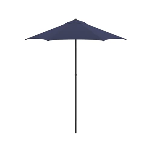 Sunline 7.5 ft Patio Umbrella with Crank & Push Button Tilt, Outdoor Market Umbrella with UV Protection & Wind Vent, Metal Frame for Deck, Pool & Table, Navy Blue - color: Navy Blue, size: 7.5 foot