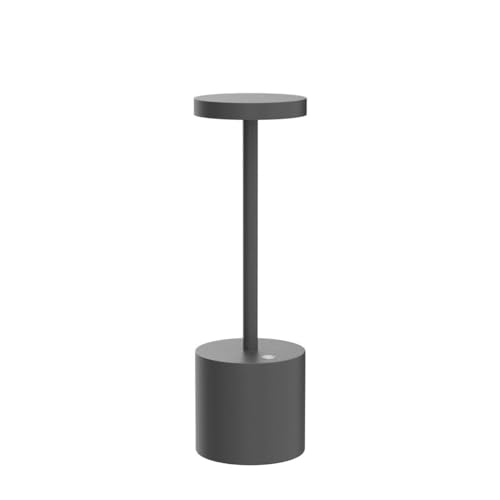 SAKRINGT 2 Pack Cordless Table Lamp Rechargeable,5000mAh Battery Operated Portable LED Table Light,Dimming Desk Lamp for Patio/Restaurant/Outdoor (Grey) - color: 2Pack Grey