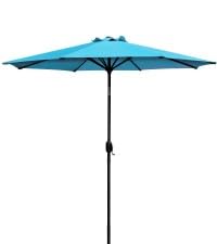 7.5ft Patio Umbrella - Outdoor Table Umbrella with Push Button Tilt and Crank, UPF 50+, Waterproof, For Garden, Deck, Backyard, Pool and Beach - Sky Blue - color: Sky Blue, size: 7.5FT