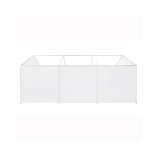 King Canopy 12ft x 20ft Canopy Enclosure Sidewall Kit w/Flaps, 2 Solid Sides, 2 Zippered Ends, 50 Ball Bungees, 180 GSM polyethylene, Fits 12ft 3in x 20ft Frames, Frame and Cover not Included, White