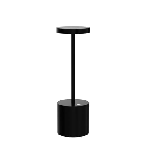 SAKRINGT Cordless Table Lamp Rechargeable,5000mAh Battery Operated Portable LED Table Light,Dimming Desk Lamp for Patio/Restaurant/Outdoor - color: Black