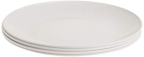 Nordic Ware Polypropylene Plates Microwave Serveware, 10", White - size: 10"l X 10"w X 0.88"h (Pack of 4), style: Plates