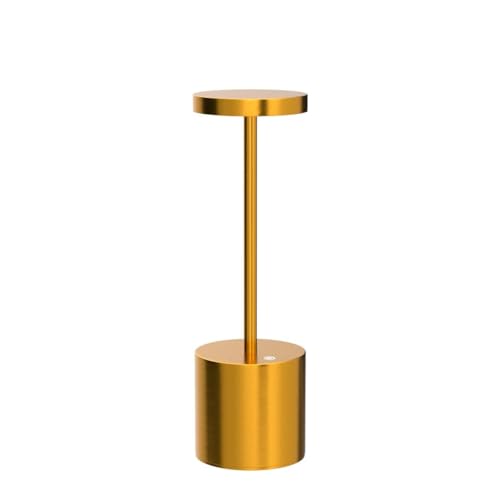 SAKRINGT Cordless Table Lamp Rechargeable, 5000mAh Battery Operated Portable Table Light,Dimming LED Table Lamp for Restaurant/Patio/Outdoor(Gold) - color: Gold