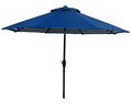 9ft Market Patio Umbrella Canopy - 8 Ribs Canopy Replacement - UV Protective UPF 50+ and Fade Resistant Patio Canopy - Wind Vent Replacement Canopy Cover (Canopy Only) (Purple) - color: Royal/Royal Blue White Stripe