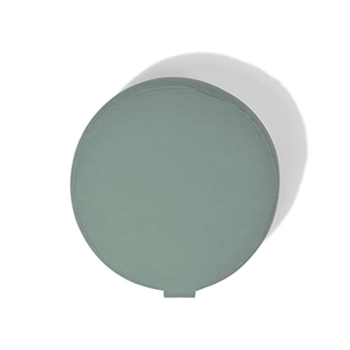 Organic Round Meditation Cushion by renoo - Durable Comfortable Cotton, Linen, Hemp - Modern Zafu - Buckwheat Floor Pillow Yoga Bolster in 15 Colors Removable Cover - 15 inches - Seafoam - color: Seafoam