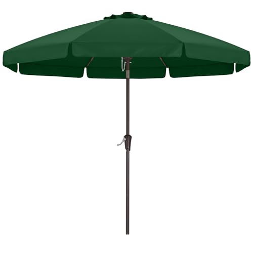 ABCCANOPY 9ft Scalloped Patio Umbrella, Outdoor Table Umbrella with Tilt and Crank, Fiberglass Ribs Deck Umbrella for Patio, Pool, Garden, Picnic (Green) - color: Green, size: 9ft
