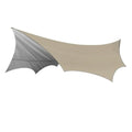 5.1x5.1m Large Tarp Waterproof Shade Sail Sun Shelter Camping Awning Tent Sunshade Outdoor Garden Canopy(Khaki)