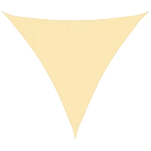 Sun Shade Sail 12'x 12'x 12' Yellow Beige Triangle Canopy Sail Shade Cover 95% UV Block Permeable Sunshade Outdoor for Patio Yard - color: Yellow Beige, size: 12'x 12'x 12'