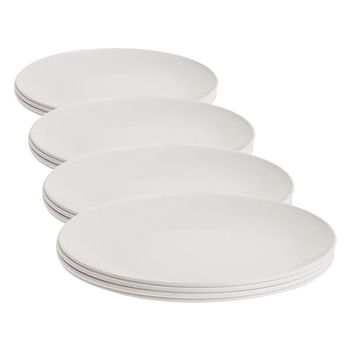 Nordic Ware Polypropylene Plates Microwave Serveware,10",White,(Pack of 16) - size: 10"L x 10"W x 0.88"H (Pack of 16), style: Plates