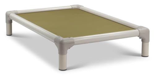 Kuranda Chewproof Elevated Pet Bed - Almond PVC - 35" x 23" - Cordura Nylon - Gold - color: Gold, size: 35" x 23" - Almond PVC
