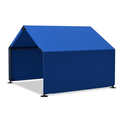 4×4×3 ft Dog Shade Shelter Pet Tent Outdoor, Portable Pet Tent, Outside Dog Sun Rain Canopy Pet House Animal Shelter, for Small to Large Dogs, Cats (Blue) - color: Blue