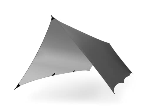 KAMMOK Kuhli Pro | Versatile Weather Shelter, (Waterproof, Durable, Portable, Camping Tarp, Hammock Tarp, Rain Cover), Granite Gray - color: Granite Gray, size: Kuhli Pro