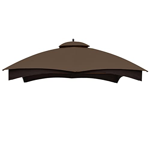 ABCCANOPY Gazebo Replacement Canopy Top for Lowe's Allen Roth #GF-12S004B-1,Brown - color: Brown, size: Original Canopy