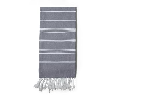 Turkish Beach Towel 100% Organic Cotton Extra Large Oversized (39 x 71 Inches) Quick Dry Sand Free Light Weight Prewashed for Bath Beach Gym Yoga Travel Towel Blanket (Slate Grey) - color: Slate Grey