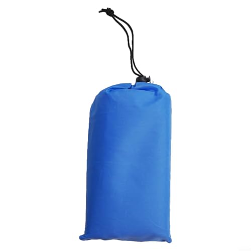 210T Polyester Camping Tarps, Waterproof Rain Fly Sun Shade Shelters With 6 Tie Points For Hiking Backpacking Beach Picnic(Blue 150x210CM) - color: Blue 150x210cm
