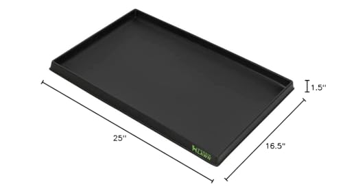 DoggieLawn Non-Spill Dog Potty Training Tray - Leak-Proof HDPE Plastic Grass Pad Holder for Apartments & Urban Homes - Reusable & Washable-Perfect for Indoor Dogs & Puppies Standard (25"x16.5"x1.5") - size: Standard (25 x 16.5 x 1.5 inches)