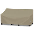 SunPatio Outdoor Sofa Cover Waterproof, Heavy Duty Couch Cover 93.5 Inch with Seam Taped, All Weather Protection 3-Seater Patio Bench Protector for Outdoor Furniture, 93.5" W x 45" D x 39" H, Taupe - size: 93.5" W x 45" D x 39" H