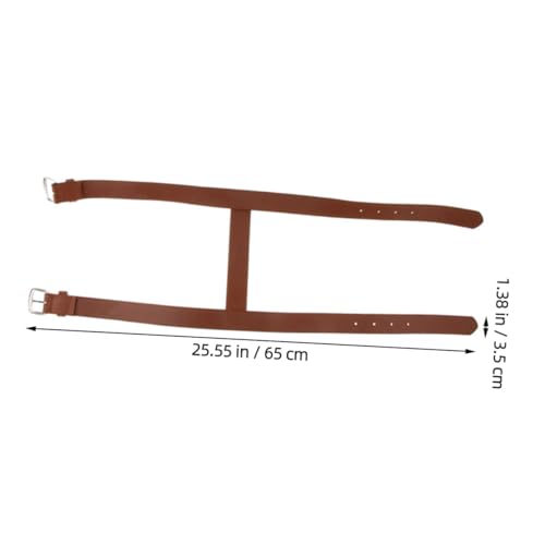 Amosfun Picnic Mat Strap Artificial Leather Blanket Carrying Strap with Buckle and Handle for Outdoor Camping Hiking Travel Rug Carrier