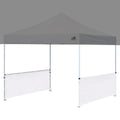 Eurmax USA 2pcs Half Sidewalls for Pop Up Canopy Tent 10'x10', 10'x15', 10'x20', 2 Half Walls with Rail Bars(White) - color: White, size: 10x10 Half Walls With Rail Bars