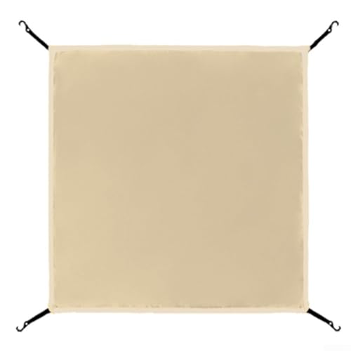 Silver Coated 210T Tent Tarp Roof Cover Awning Canopy for 3-4 Person Camping Hiking Outdoor Rain Sun Protection Waterproof Shade 56x56cm(beige) - color: beige