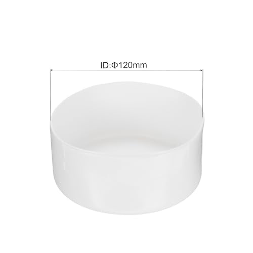 uxcell 120mm(4 3/4") Rubber End Caps, Round Vinyl Plug Insert Plastic End Caps for Tubing, Fence, Pipe Post, Furniture, Railing, White, 50mm Height - color: White, size: 120mm(4 3/4") x 50mm H