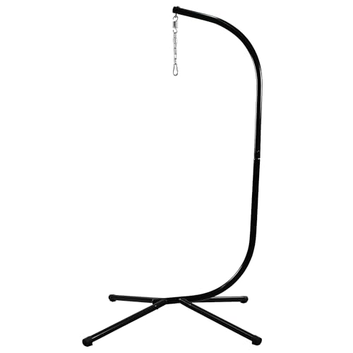 Hammock Stand Heavy Duty Steel - Outdoor Indoor Universal Haning Stand Only for Hammock Chairs, Sensory Swings & Egg Chairs,Supports Up to 350 lbs