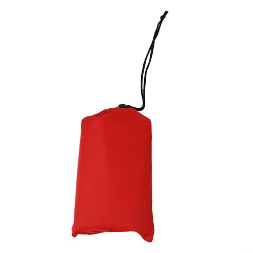 210T Polyester Camping Tarps, Waterproof Rain Fly Sun Shade Shelters With 6 Tie Points For Hiking Backpacking Beach Picnic(Red 140x200CM) - color: Red 140x200cm