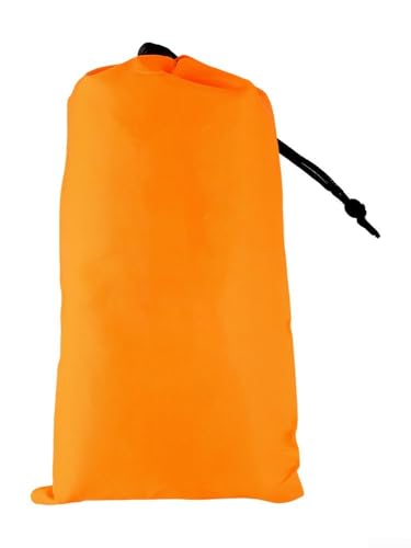 210T Polyester Camping Tarps, Waterproof Rain Fly Sun Shade Shelters With 6 Tie Points For Hiking Backpacking Beach Picnic(Orange 150x210CM) - color: Orange 150x210cm