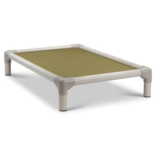 Kuranda Chewproof Elevated Pet Bed - Almond PVC - 25" x 18" - Cordura Nylon - Gold - color: Gold, size: 25" x 18" - Almond PVC