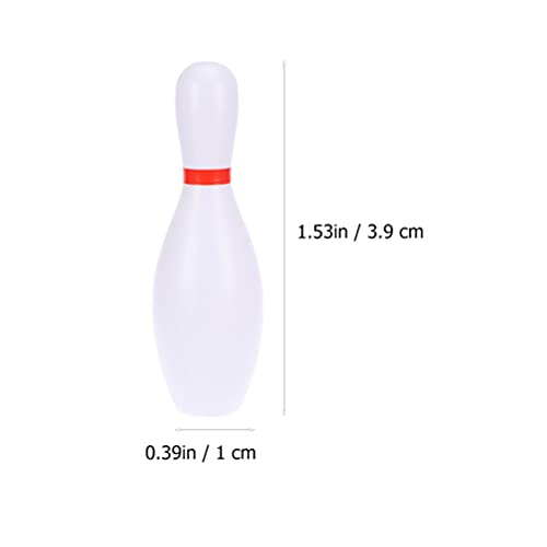Toyvian 2Set Dollhouse Miniature Bowling Ball Set Miniature Dollhouse Bowling Game Toy Mini Desktop Tabletop Toy for Decoration Accessories