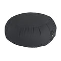 Hugger Mugger Zafu Meditation Cushion - Support in Cross-Legged Sitting, Buckwheat Filled, Durable Fabric, Convenient Handle, Handmade in USA - color: Gray