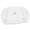 BESPORTBLE Outdoor Umbrella Table Tray for Beach and Patio with Cup Holders Sturdy Plastic Outdoor Umbrella Tray with Snack Compartment