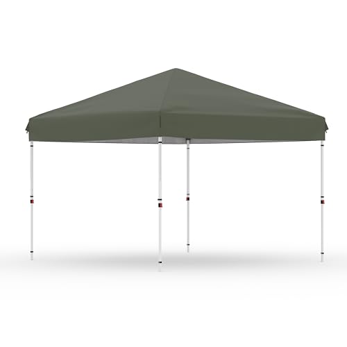 10x10 Pop Up Canopy Tent Outdoor Canopy with No Removable Sidewall One-Person Set Up Heavy Duty Commercial Instant Tent Shelter-Gray - color: Gray, size: 10x10FT/0-Sidewall