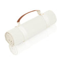 White Picnic Blanket & Beach Mat – Canvas, Machine Washable, Large 4’9” × 6’3” - color: Creamy White, size: 4'9" x 6'7" (Rectangular)