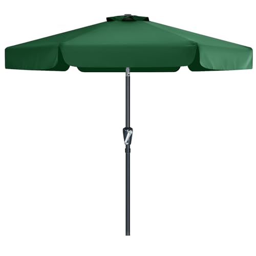 MASTERCANOPY Valance Patio Umbrella for Outdoor Table Market (7.5ft, Forest Green) - color: Forest Green, size: 7.5FT