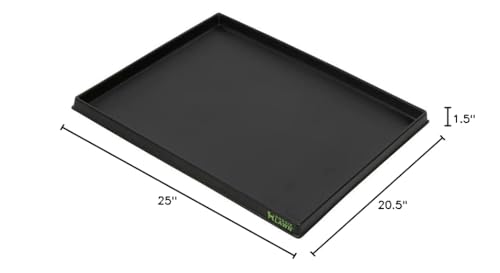 DoggieLawn Non-Spill Dog Potty Training Tray - Leak-Proof HDPE Plastic Grass Pad Holder for Apartments & Urban Homes - Reusable & Washable-Perfect for Indoor Dogs & Puppies-Medium (25"x20.5"x1.5") - size: Medium (25 x 20.5 x 1.5 inches)