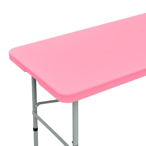 Fitted Rectangle Tablecloth 20 x 30 Inch Elastic Table Cloth for 2.5ft Table, Stretch Spandex Table Cover Pink Washable Polyester Table Top Cap Cover for Dining Picnic Camping Indoor and Outdoor - color: Pink, size: 30" x 20" (Rectangular)