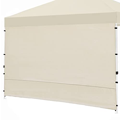 Canopy SunWall, 10x10ft Pop Up Canopy Sidewall for Instant Canopy Tent Gazebos, 1 Pack Sidewall Only Cream Color - color: Cream Color