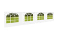 Heavy Duty Replacement Side Wall Panel with Arch Windows, 12 Mil for Party Tent Canopy (White 4 Window – 40 ft Valance Side Wall, Large Arch Windows, 12 Mil Heavy Duty Replacement Panel (1 Pc)) - style: White 4 Window – 40 ft Valance Side Wall, Large Arch