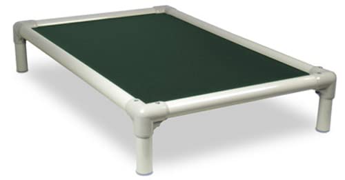 Kuranda Chewproof Bed - Almond PVC - 25" x 18" - Cordura Nylon - Forest Green - color: Forest, size: 25" x 18" - Almond PVC