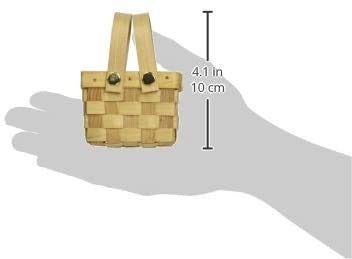 WEDDINGSTAR Miniature Woven Picnic Basket Favor - Set of 6 - size: Mini