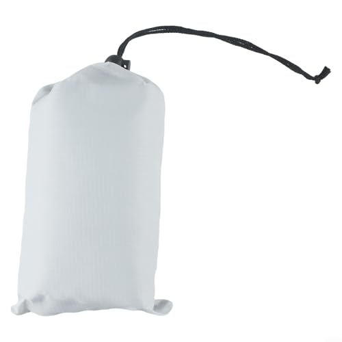 210T Polyester Camping Tarps, Waterproof Rain Fly Sun Shade Shelters With 6 Tie Points For Hiking Backpacking Beach Picnic(for FRENCH grey 140x200CM) - color: French Grey 140x200cm