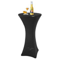 REDCAMP 24in Aluminum Folding Cocktail Table with Black Cover, Tall Round Bar Table Highboy Pub Table with Flip-Up Top for Parties Restaurant, 30" /45" Two Heights Adjustable - color: Black Set, 1, size: 24" Round Table