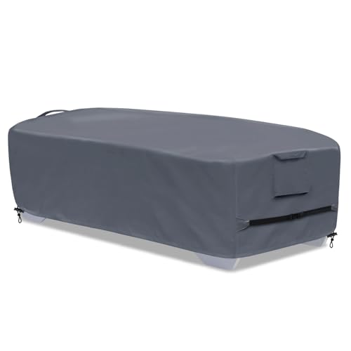 Stackable Chaise Lounge Covers for 2-3 Stackable Patio Lounge Chair, 600D Weather-Resistant Polyester Fabric, Outdoor Furniture Storage Cover for Stackable Lounge Chair - 80"L x 30"W x 20"H, Gray - color: Grey, size: Stackable - 80"L x 30"W x 20"H