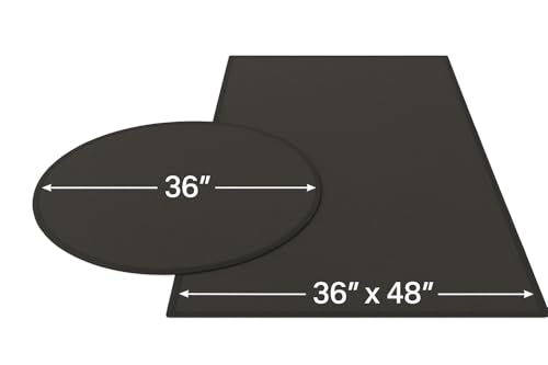 Fireproof Mat 2-Pack, Round & Rectangle Fire Pit and Grill Mat, 3-Layer Heat Resistant Deck Protector, Waterproof, Anti-Slip, for Patio, Grass & Outdoor Use (Round 36" & Rectangle 36" × 48") - size: 48"×36" & Round 36"