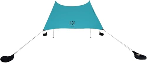 Neso Portable Beach Tent Sun Shelter - Lightweight Beach Shade Canopy - Easy Setup for Family Outings - Patented Reinforced Corners - UPF 50+ Sun Protection - color: Teal