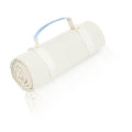Kids Picnic Blanket, Kids Beach Mat – Medium 4’9” × 3’3” Compact Canvas, Easy to Fold & Carry - color: Creamy White + Baby Blue Strap, size: 4'9" x 3'3"