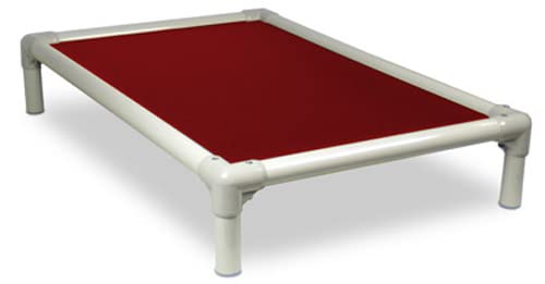 Kuranda Chewproof Bed - Almond PVC - 35" x 23" - Cordura Nylon - Burgundy - color: Burgundy, size: 35" x 23" - Almond PVC