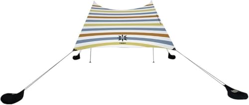 Neso Portable Beach Tent Sun Shelter - Lightweight Beach Shade Canopy - Easy Setup for Family Outings - Patented Reinforced Corners - UPF 50+ Sun Protection - color: Vintage Stripes